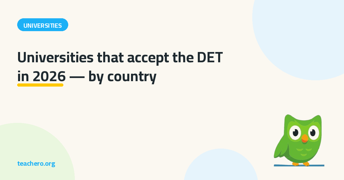 Universities that accept the DET in 2026 — by country