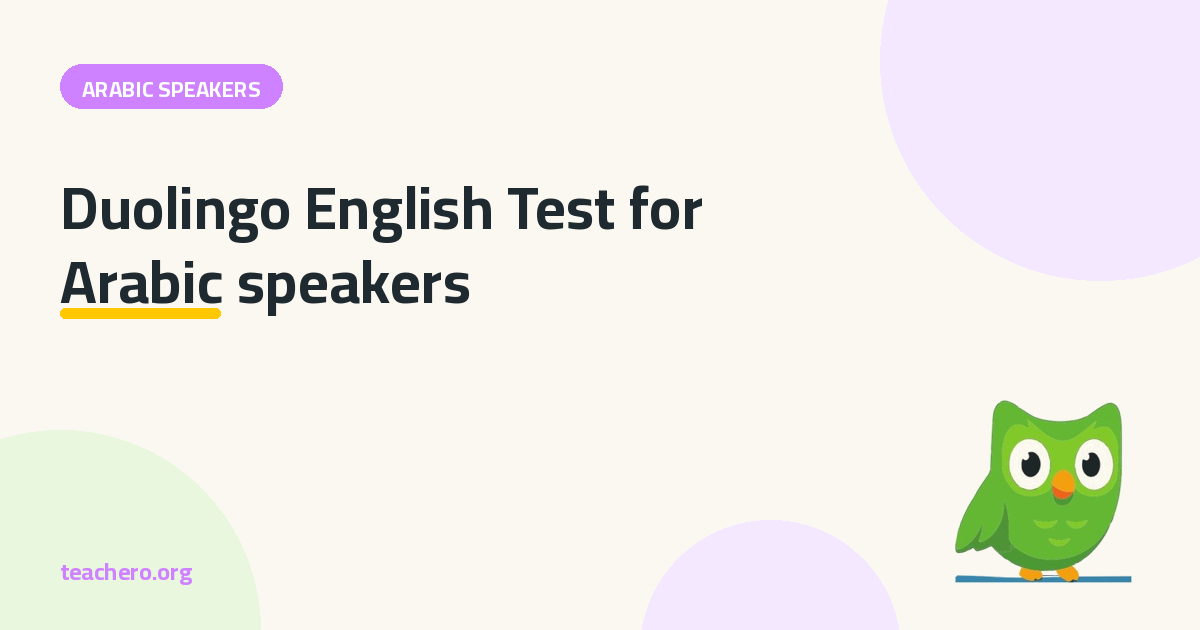 Duolingo English Test for Arabic speakers